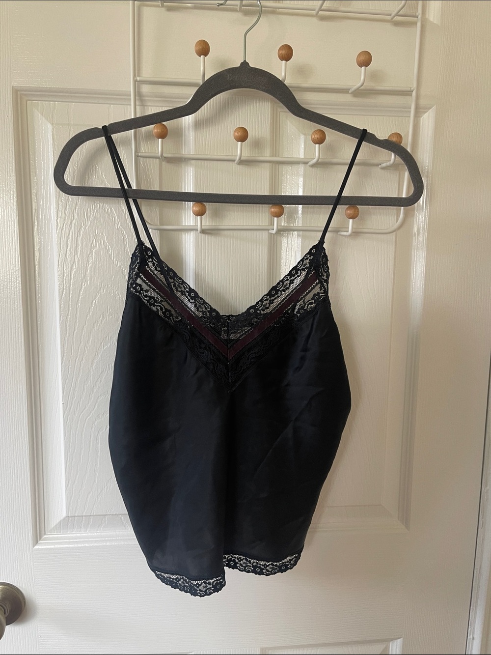 Black Lace Trim Cami Top - Women Intimates